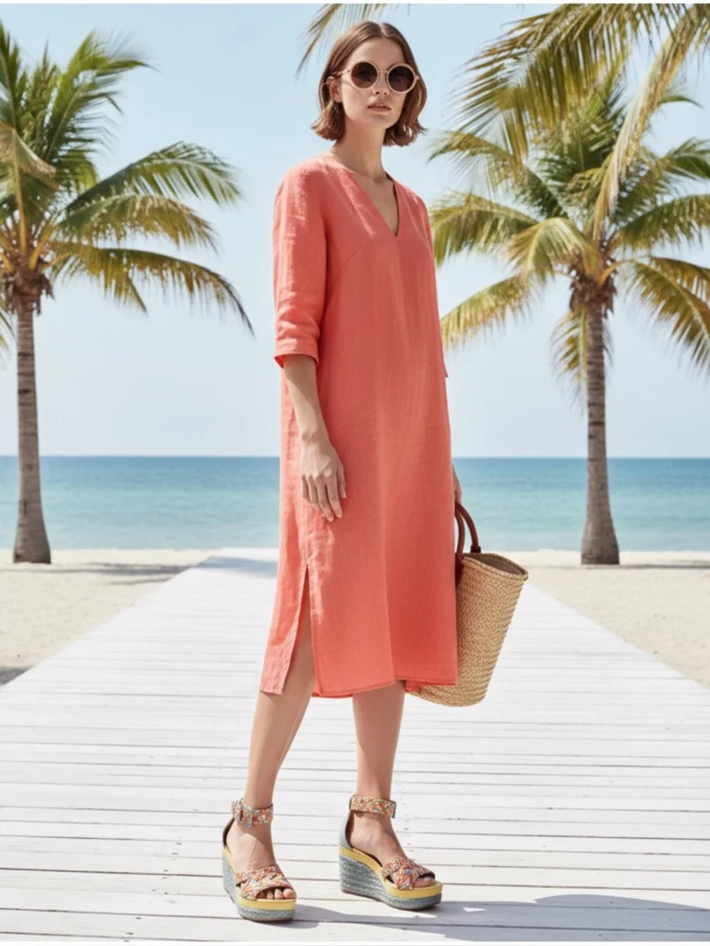 ✨🛍️ Hermes Ines Multicolor Braided Leather Espadrille Wedge Sandals - Size 37 - Picture 2 of 6